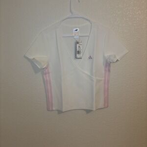Adidas SEASONAL ESSENTIALS 3-STRIPES CROP‎ TEE size XL women's